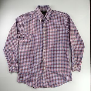 Lauren Ralph Lauren Red Blue Plaid Button-Down Shirt Heritage Smart Casual 15.5